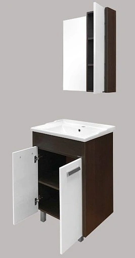 Тумба-умывальник напольная Comforty Барселона 60 белый/венге 00003124186CF