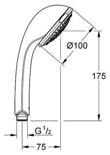 Лейка ручного душа Grohe Relexa Trio хром 28793000