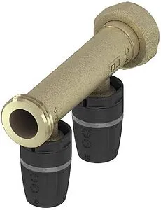 Коллектор распределительный проходной 2 отвода ¾"нг/н x 16мм TECElogo 8730016 Коллектор распределительный проходной 2 отвода ¾"нг/н x 16мм TECElogo 8730016, 1