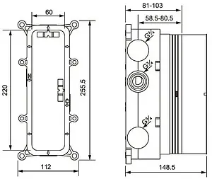 Душевая система с термостатом для ванны Timo Petruma чёрный матовый SX-5049/03SM Душевая система с термостатом для ванны Timo Petruma чёрный матовый SX-5049/03SM, 2