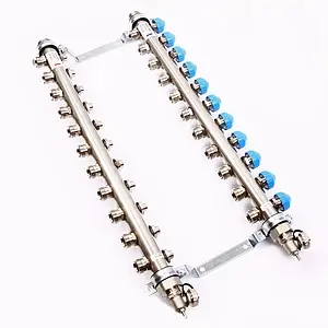 Группа коллекторная без расходомеров 11 отводов 1"н/н x ¾"ек Uni-fitt 456W4311 Группа коллекторная без расходомеров 11 отводов 1"н/н x ¾"ек Uni-fitt 456W4311, 2