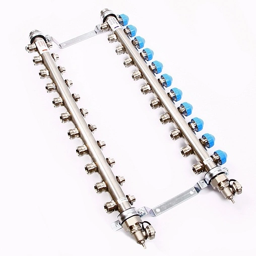 Группа коллекторная без расходомеров 11 отводов 1&quot;н/н x ¾&quot;ек Uni-fitt 456W4311