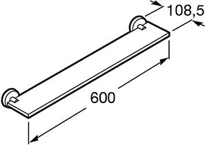 Полка Roca Twin хром 816708001, 2