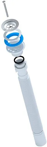 Сифон гофрированный для раковины Ани Пласт белый G214 Сифон гофрированный для раковины Ани Пласт белый G214