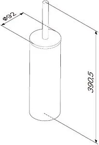 Ёршик для унитаза Am.Pm Sense L сатин A7433500, 2