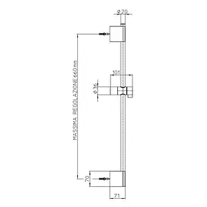 Душевая стойка Bossini хром DA50462.030 Душевая стойка Bossini хром DA50462.030, 2