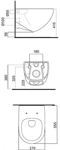 Комплект 6 в 1 Pestan Fluenta Rimless SET40006661AM с кнопкой Active хром матовый