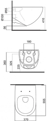 Комплект 6 в 1 Pestan Fluenta Rimless SET40006661PW с кнопкой Play белый глянцевый