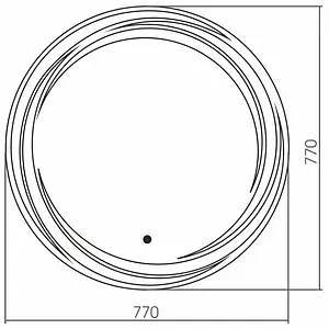 Зеркало с подсветкой Aquanika Round 77 AQR7777RU34 Зеркало с подсветкой Aquanika Round 77 AQR7777RU34, 2