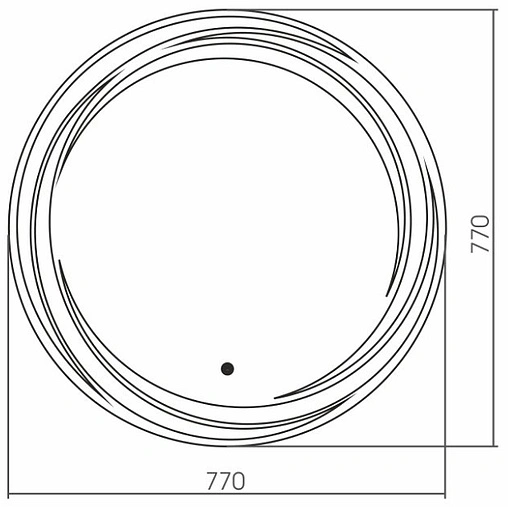 Зеркало с подсветкой Aquanika Round 77 AQR7777RU34