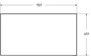 Полка Cezares Cadro 80 Nero CADRO-80-MENS-NERO, 2