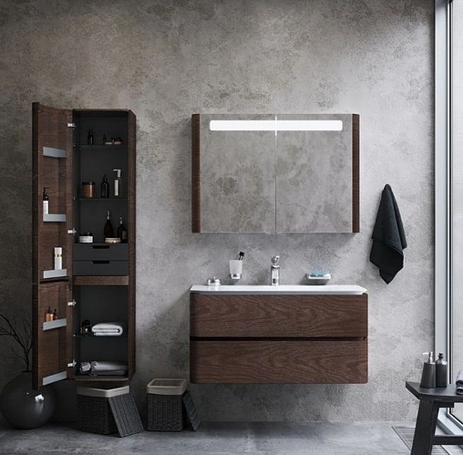 Шкаф-зеркало Am.Pm Sensation 100 табачный дуб M30MCX1001TF Шкаф-зеркало Am.Pm Sensation 100 табачный дуб M30MCX1001TF