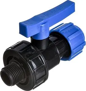 Кран шаровый с переходом на пнд трубу 20мм x ½"н ТПК-Аква 553222012 Кран шаровый с переходом на пнд трубу 20мм x ½"н ТПК-Аква 553222012, 1