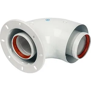 Колено стартовое коаксиальное Ø 60/100мм (алюм.) Stout SCA-6010-240190, 2