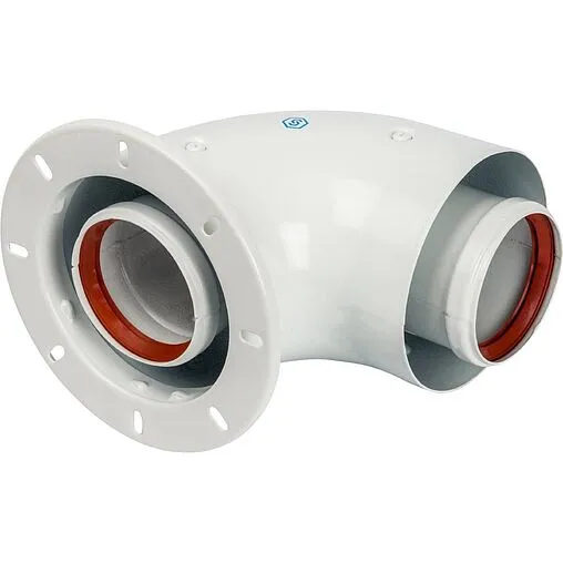 Колено стартовое коаксиальное Ø 60/100мм (алюм.) Stout SCA-6010-240190