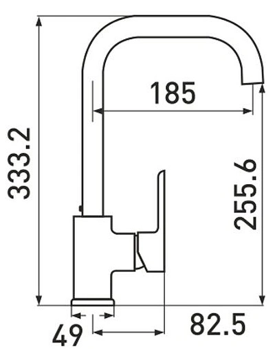 Смеситель для кухни Gross Aqua Loft хром 3243298C-B07