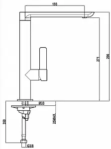 Смеситель для кухни Teka FO 915 хром 629150210, 2