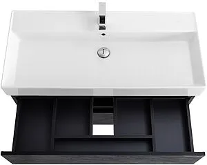 Тумба-умывальник подвесная Cezares Molveno 46 100 Nero MOLVENO 46-100-2C-SO-NR+CZR-MIL-100-LVB Тумба-умывальник подвесная Cezares Molveno 46 100 Nero MOLVENO 46-100-2C-SO-NR+CZR-MIL-100-LVB, 5