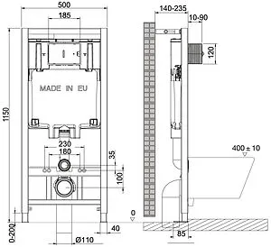 Комплект 5 в 1 Lemark Peneda+ Bit+Glazer White 100803429 с кнопкой Bit 9803007 хром матовый Комплект 5 в 1 Lemark Peneda+ Bit+Glazer White 100803429 с кнопкой Bit 9803007 хром матовый, 2