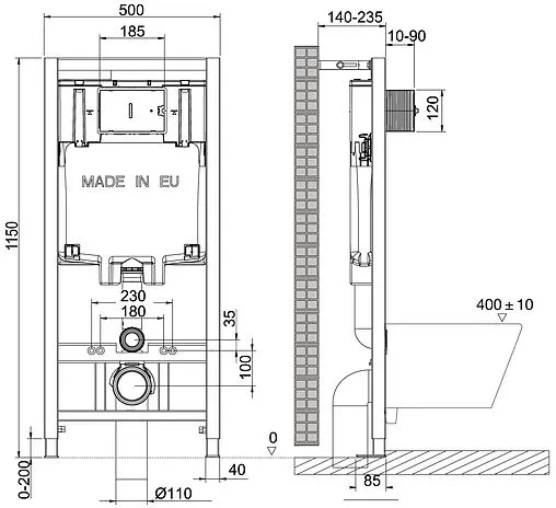 Комплект 5 в 1 Lemark Peneda+ Bit+Glazer White 100803429 с кнопкой Bit 9803007 хром матовый