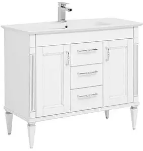 Тумба-умывальник напольная Aquanet Селена 105 белый/серебро 00201649+00186680 Тумба-умывальник напольная Aquanet Селена 105 белый/серебро 00201649+00186680, 1