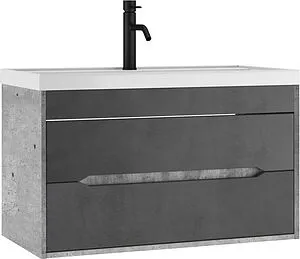 Тумба под умывальник подвесная Домино Loft 90 бетон DL5604T, 1