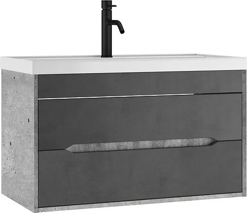 Тумба под умывальник подвесной Домино Loft 90 бетон DL5604T