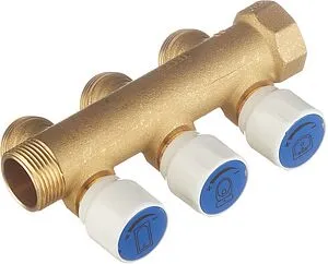Коллектор регулирующий проходной 3 отвода ¾&quot;в/н x ¾&quot;ек TECE 8730007, 3
