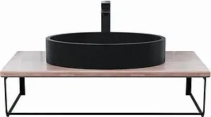 Консоль с умывальником подвесная Uperwood UPD Tanos 90 бук светлый/чёрный матовый 2910210407 Консоль с умывальником подвесная Uperwood UPD Tanos 90 бук светлый/чёрный матовый 2910210407, 3