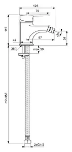 Смеситель для биде Vidima Logik хром BA277AA Смеситель для биде Vidima Logik хром BA277AA, 2