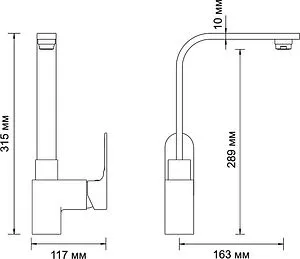 Смеситель для кухни Wasserkraft Dinkel хром 5807, 2