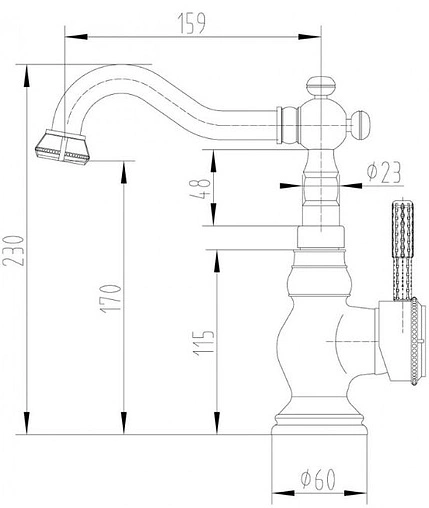 Смеситель для кухни Lemark Jasmine бронза LM6644B
