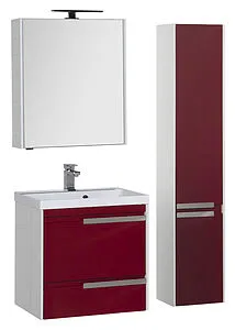 Шкаф-пенал Aquanet Тиволи белый/бордо 180070, 5