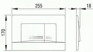 Клавиша смыва для унитаза Pestan Active 40006360 белый глянцевый, 2