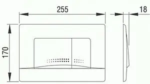 Клавиша смыва для унитаза Pestan Active 40006361 хром глянцевый, 2