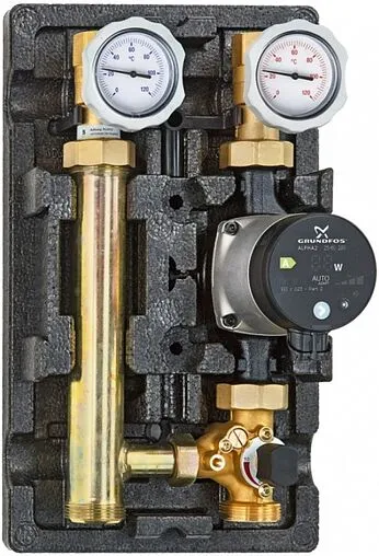 Насосный модуль с 3-х ходовым смесительным клапаном 1¼"в х 1½"н Meibes MK M66832.36 с насосом Grundfos UPM3 Hybrid 32-70