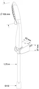Душевой набор Swedbe Harmony хром 5009, 2
