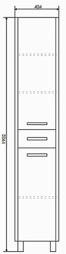 Шкаф-пенал напольный Comforty Тулуза 40 белый/сосна лоредо 00003121663CF