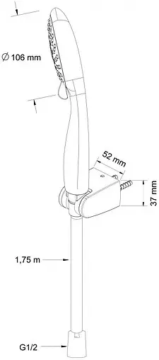 Душевой набор Swedbe Harmony хром 5009
