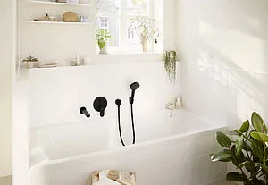 Смеситель для ванны скрытого монтажа Hansgrohe Rebris S чёрный матовый 72466670, 4