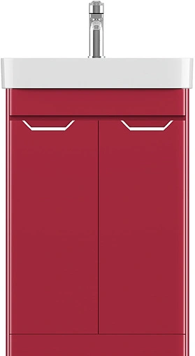 Тумба-умывальник напольная ISVEA Fonte 57 красный 21USS015057I+10SQ50057SV