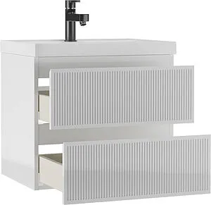 Тумба-умывальник подвесной Домино Tower 60 белый DT2504T+4670142930044, 3