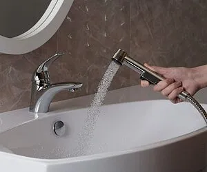 Смеситель для раковины с гигиеническим душем Aquanet Cobra хром SD90363-3 Смеситель для раковины с гигиеническим душем Aquanet Cobra хром SD90363-3, 4