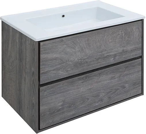 Тумба-умывальник подвесная Aquanet Милан 85 дуб рошелье 00339969+00249690