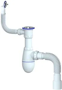 Сифон бутылочный для мойки с переливом Unicorn В423 Сифон бутылочный для мойки с переливом Unicorn В423, 1