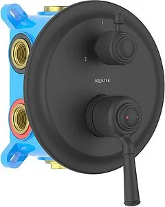 Смеситель для ванны скрытого монтажа Aquatek Классик чёрный матовый AQ1547MB, 1