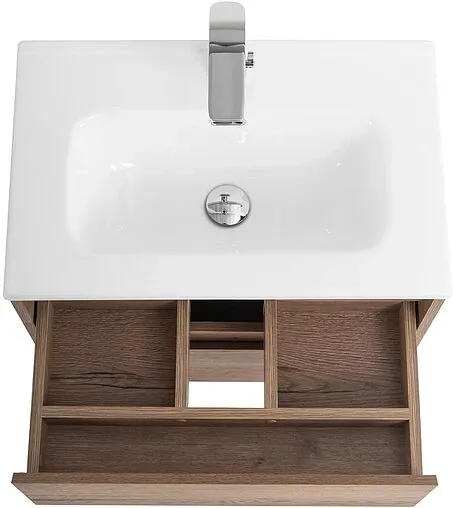 Тумба-умывальник подвесная BelBagno KRAFT 50 Rovere Tabacco KRAFT-500-2C-SO-RT+BB500ETL