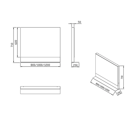 Зеркало Ravak Formy 80 белый X000001044