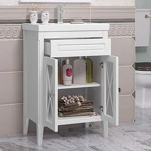 Тумба под умывальник напольная Opadiris Палермо 60 белый 00-00006719, 4