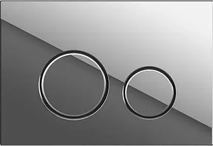 Клавиша смыва для унитаза Cersanit Twins 63523 хром глянцевый Клавиша смыва для унитаза Cersanit Twins 63523 хром глянцевый, 1